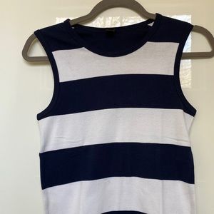 J crew size s tank top classic navy stripes